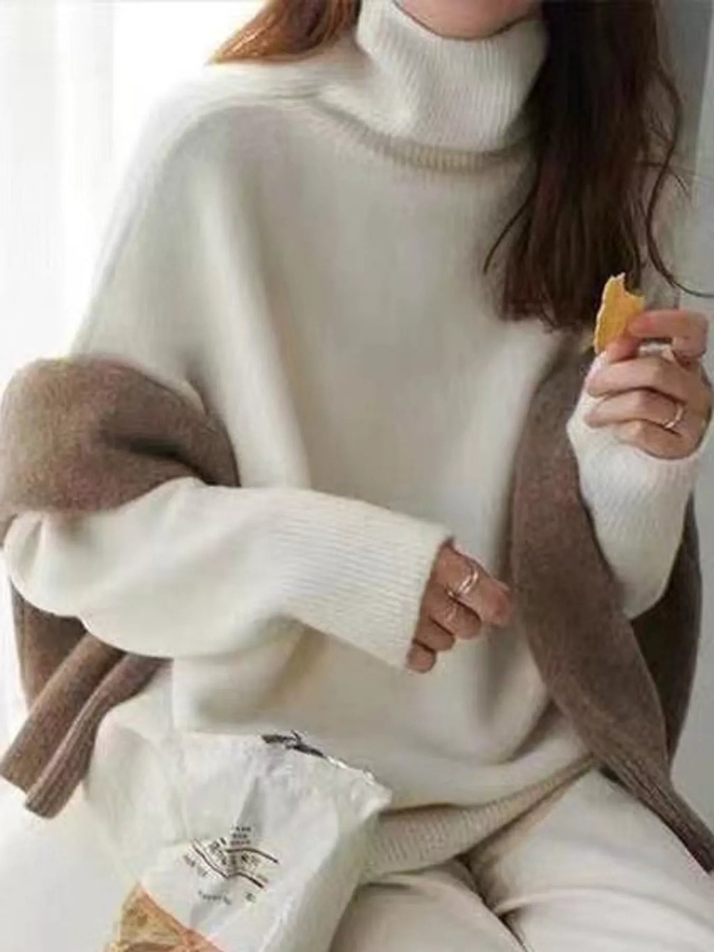 Turtleneck Dropped Shoulder Sweater (33)