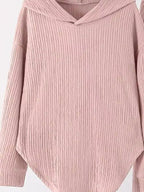 Textured Long Sleeve Hoodie Pants Set (27)