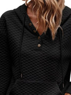 Drawstring Textured Dropped Shoulder Hoodie (24)