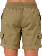 Full Size Drawstring Cargo Shorts Plus (50)