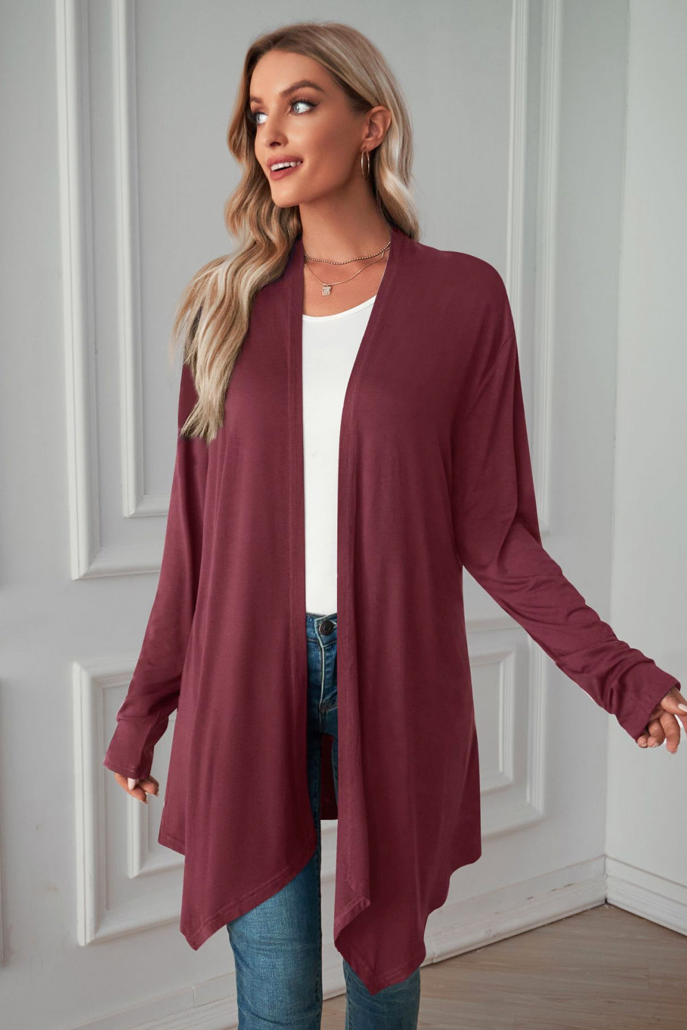 Open Front Long Sleeve Cardigan (19)
