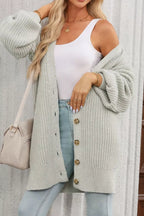 Chunky Knit Button-down Cardigan (13)