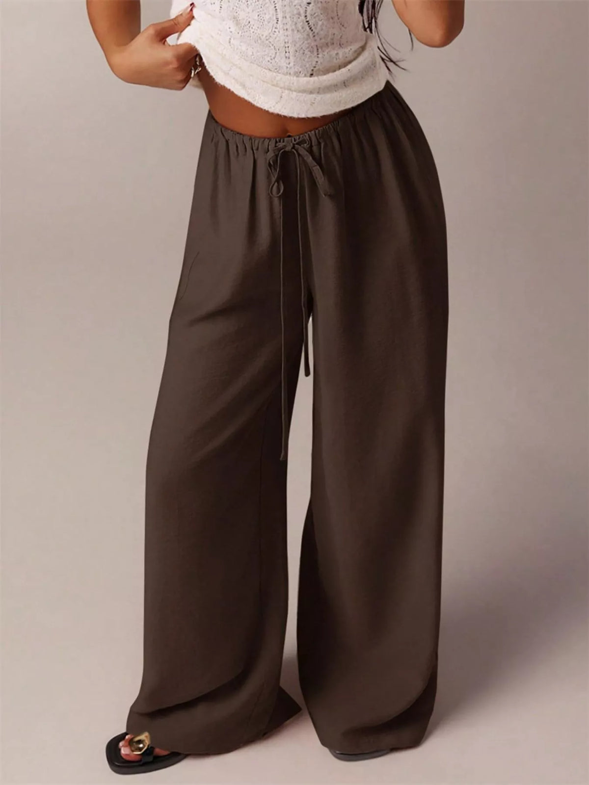Drawstring Wide Leg Pants (13)
