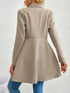 Collared Neck Button Up Long Sleeve Coat (13)