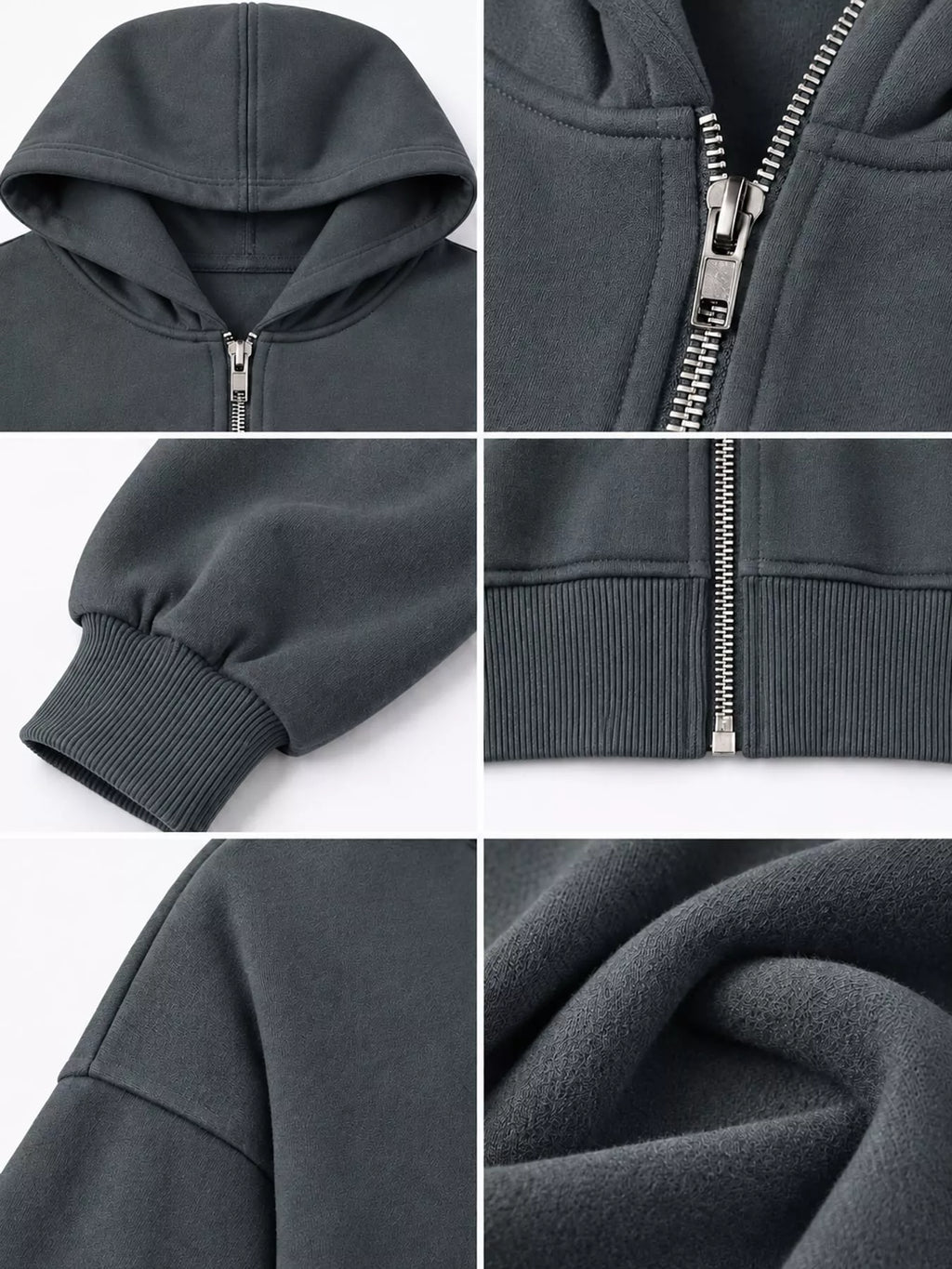 Zip-up Cropped Hoodie (15)