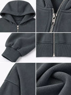 Zip-up Cropped Hoodie (15)