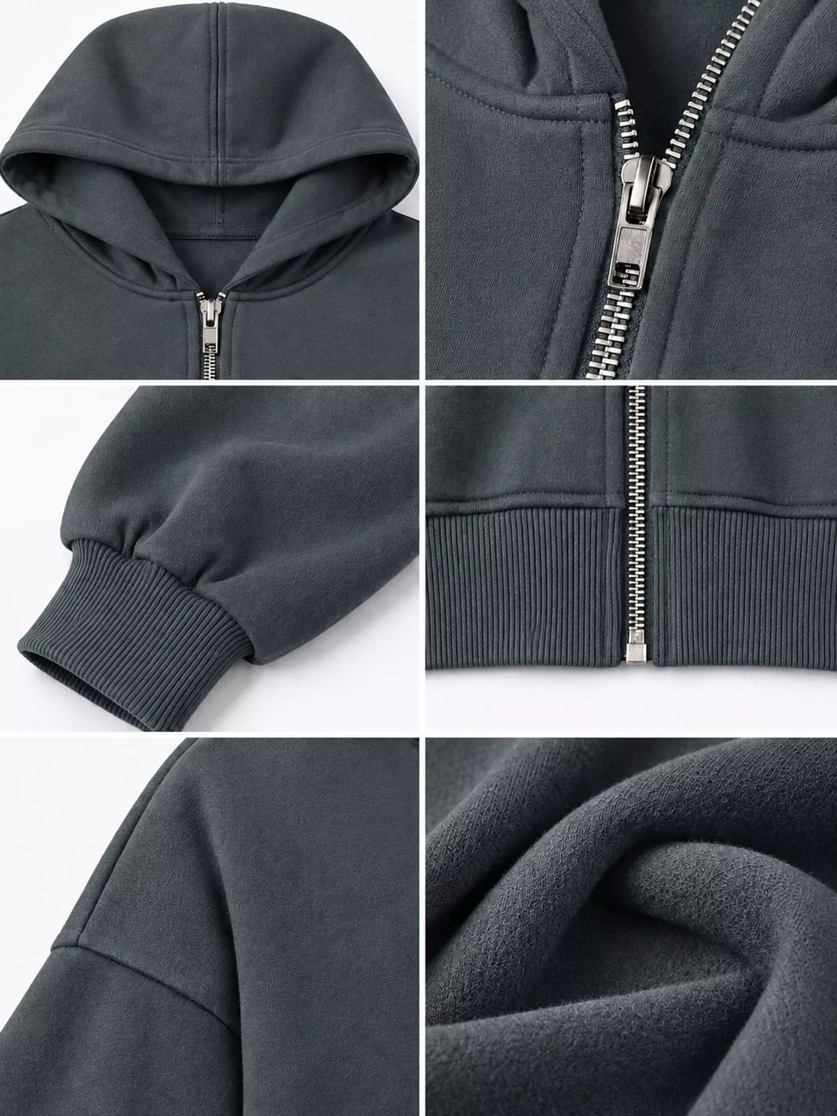 Zip-up Cropped Hoodie (15)
