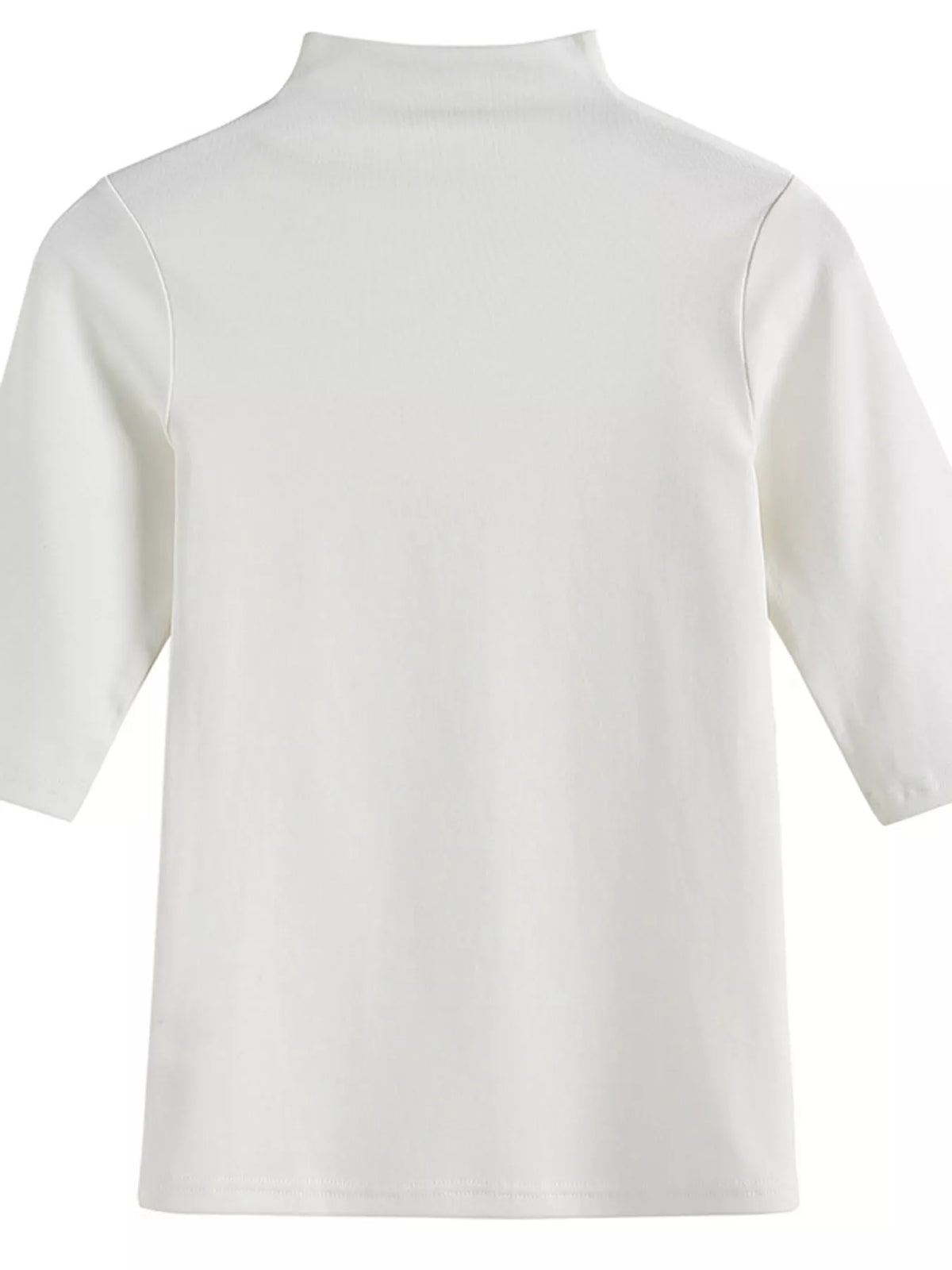 Full Size Mock Neck Half Sleeve T-shirt Plus (4)