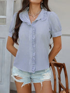 Button Down Striped Short Sleeve Shirt (8)