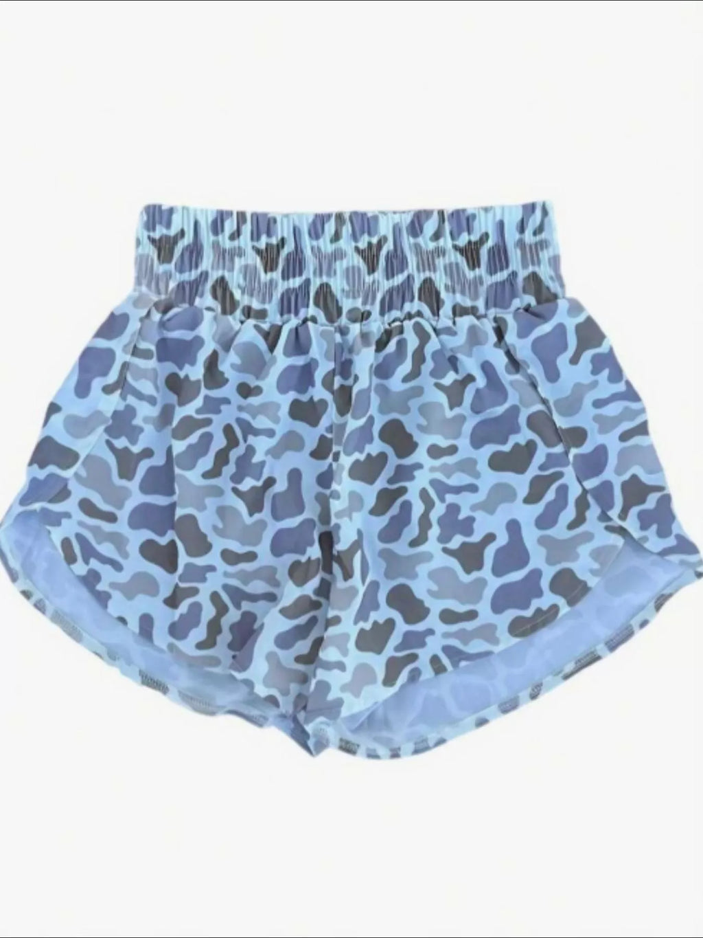Camo Print Elastic Waist Shorts (3)