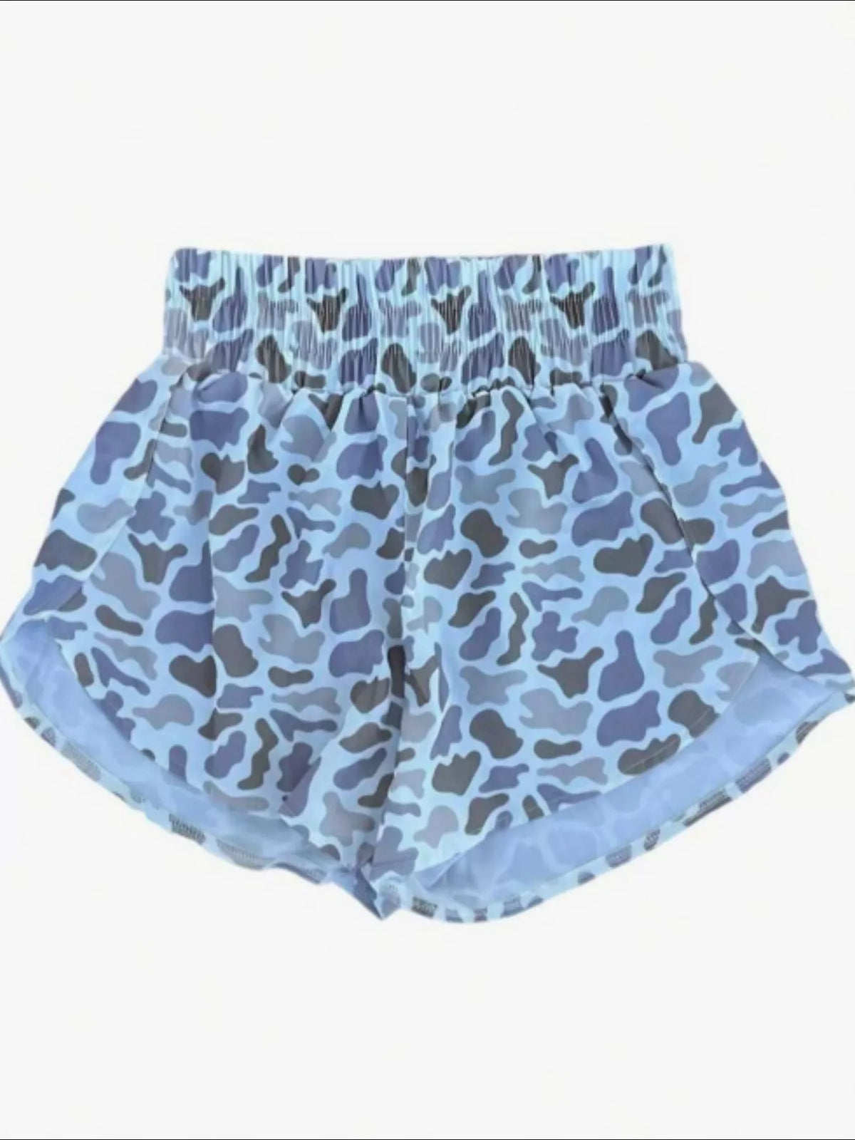 Camo Print Elastic Waist Shorts (3)