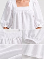 Square Neck Puff Sleeve Mini Dress (23)