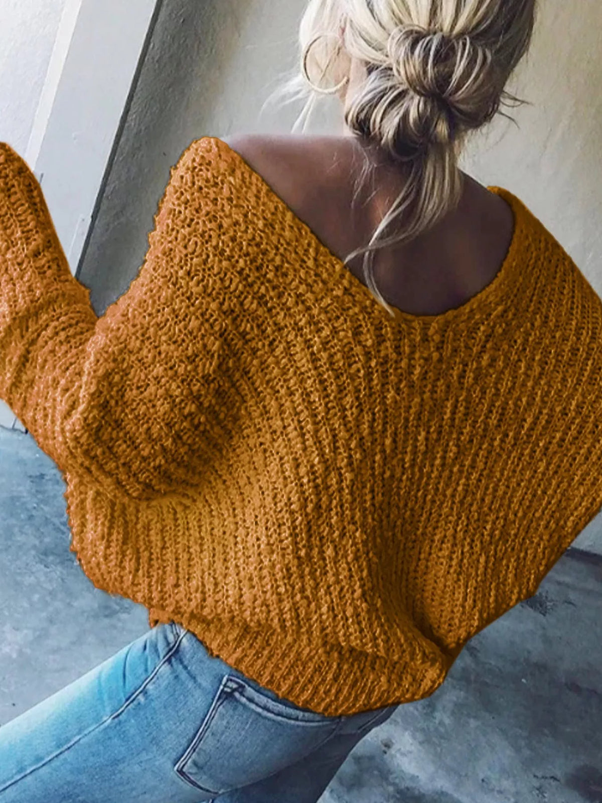 Loose Fit Long Sleeve Sweater (20)