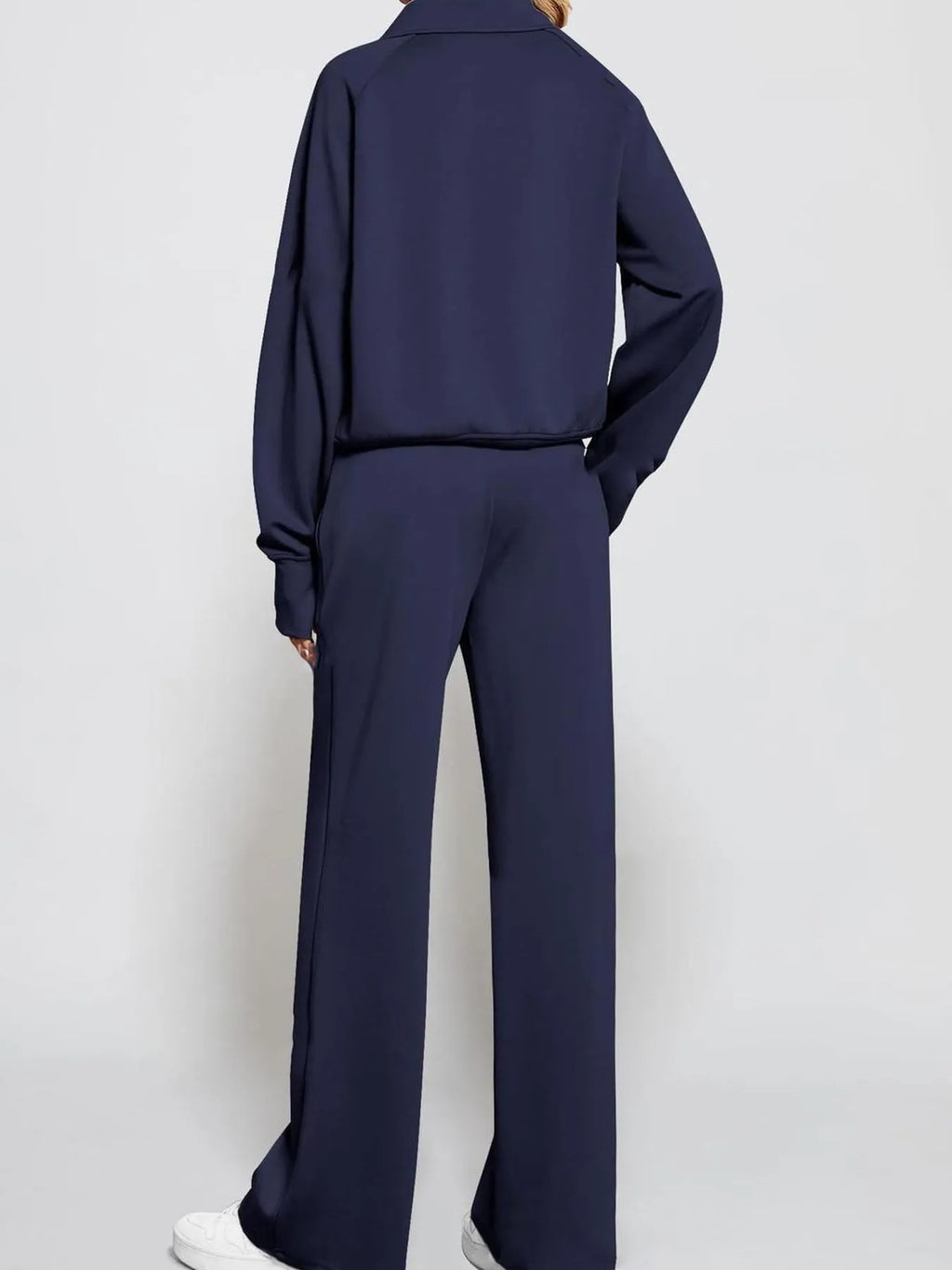 Half Zip Long Sleeve Top Pants Set (20)