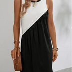 Colorful Square Neck Round Neck Dress photo 1