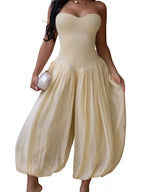 Strapless Ruched Wide-leg Jumpsuit (3)