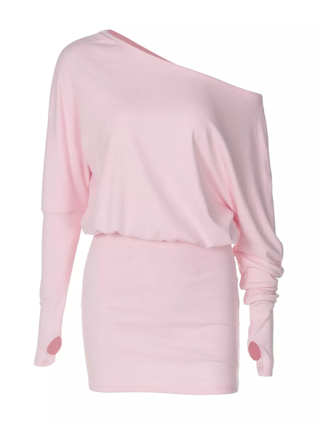 One Shoulder Knit Mini Dress (6)