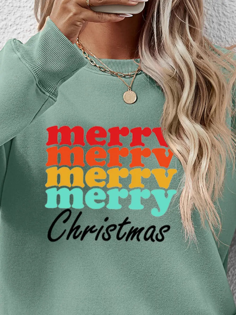 Merry Graphic Long Sleeve Sweatshirt (14)