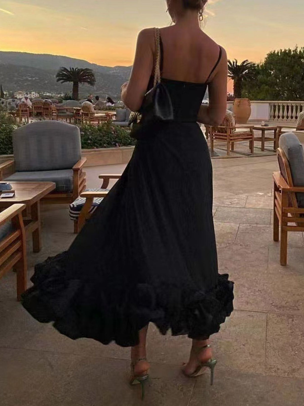 Ruffle Hem Scoop Neck Midi Dress (6)