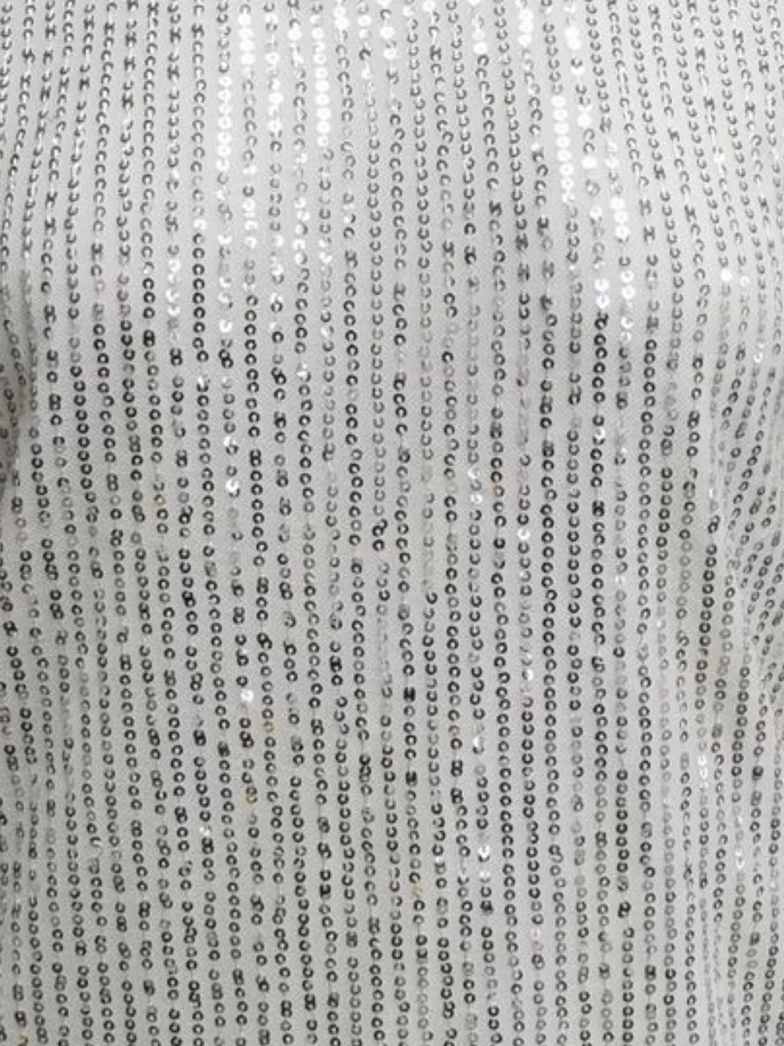 V-neck Sequin Cap Sleeve Top (5)