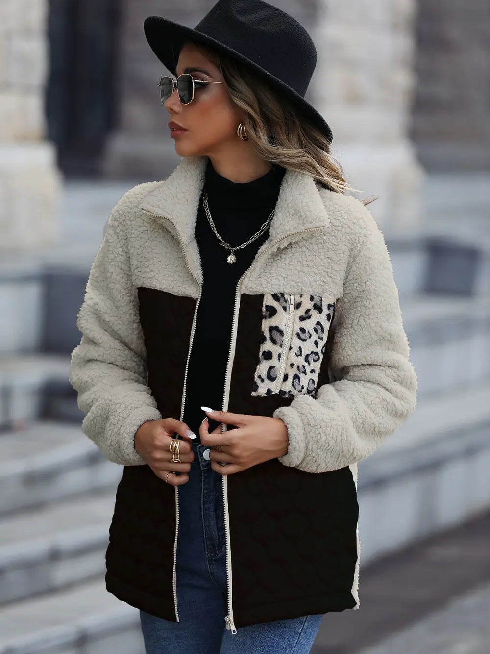 Leopard Block Zip-up Jacket (10)