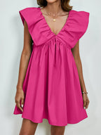 V-neck Cap Sleeve Mini Dress (19)