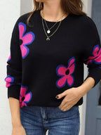 Floral Crew Neck Sweater (9)