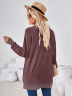 Contrast Mock Neck Long Sleeve T-shirt (34)