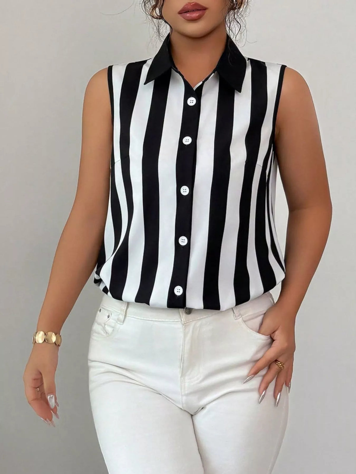 Button Up Sleeveless Shirt (10)