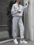 Half Zip Sweatshirt Pants Set (2)