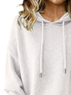 Drawstring Long Sleeve Hooded Sweater (8)