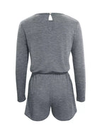 Long Sleeve Drawstring Romper (15)