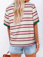 Striped Crew Neck T-shirt (13)