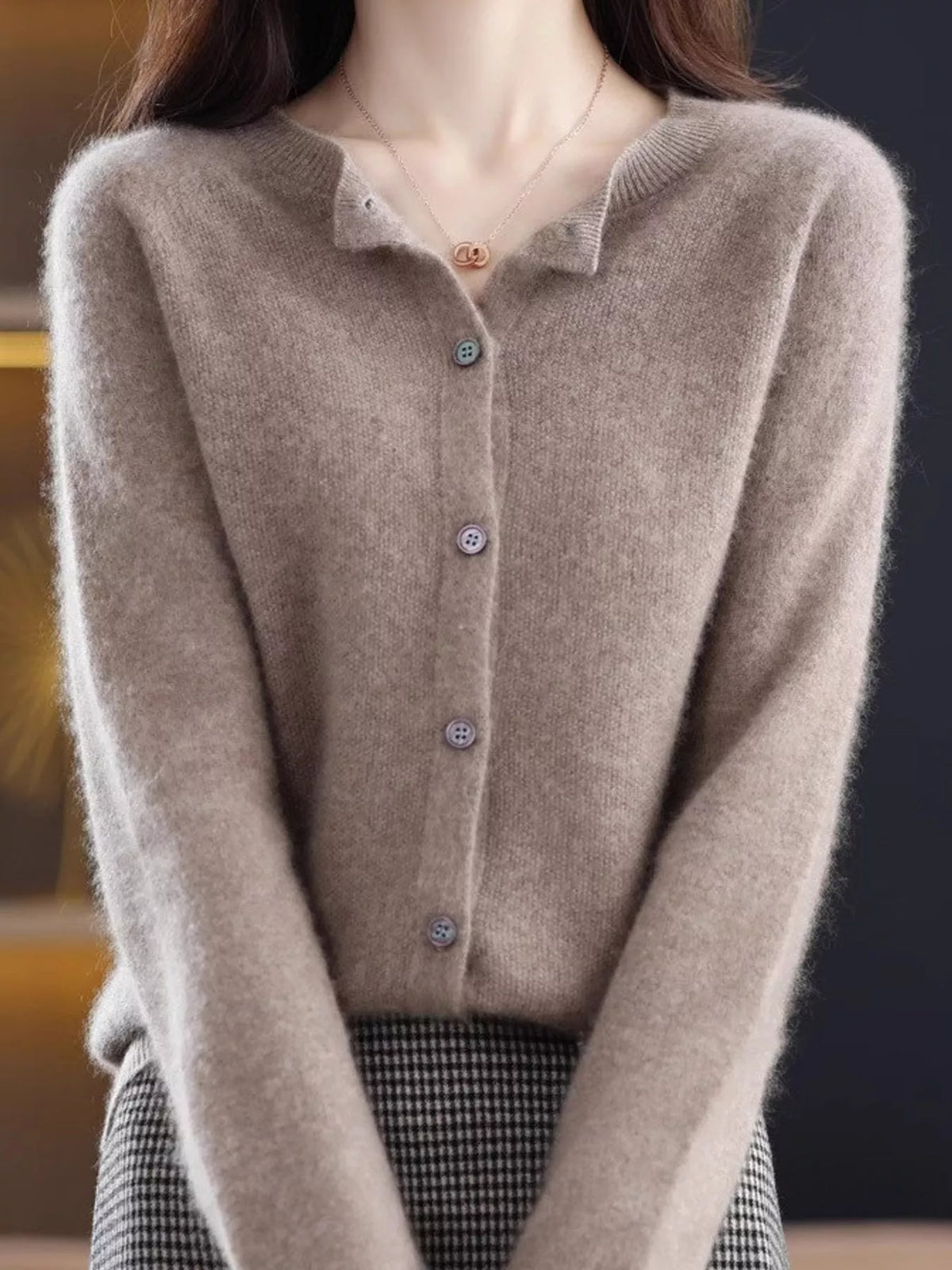 Button-down Long Sleeve Cardigan
