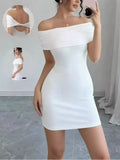 Off-shoulder Bodycon Mini Dress