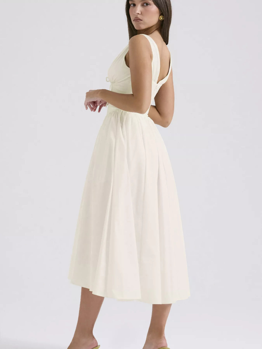 V-neck Sleeveless Midi Dress (21)