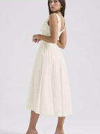V-neck Sleeveless Midi Dress (21)