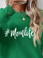 Letter Graphic Round Neck Sweatshirt (3)