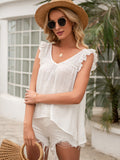 Tie Back V-neck Ruffled Blouse (4)