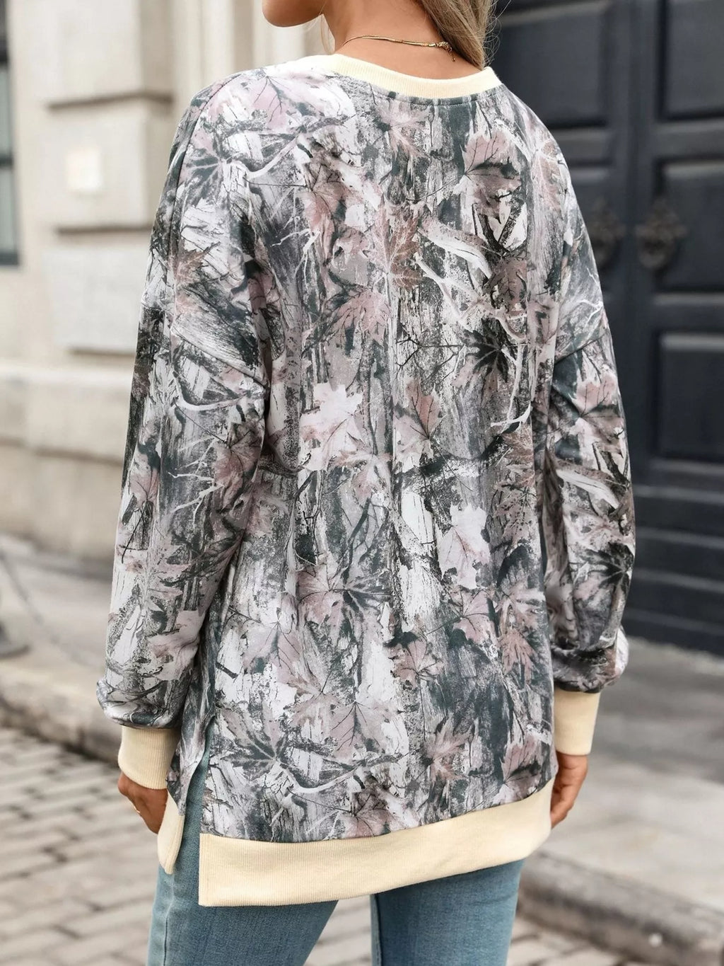 Camouflage Print Crewneck Sweatshirt (18)