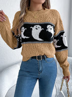Ghost Round Neck Long Sleeve Sweater (16)