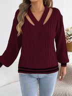 Cutout Cable Knit Sweater (24)