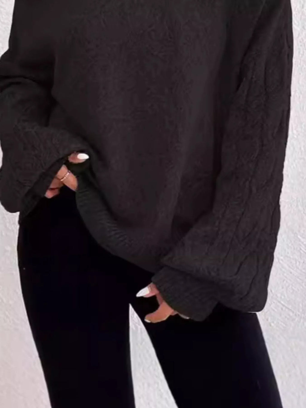 Cold Shoulder Turtleneck Sweater (5)