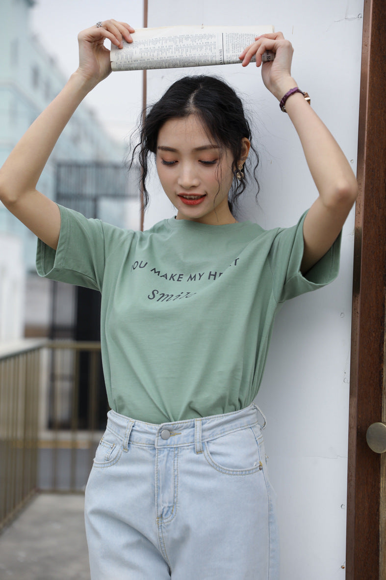 Letter Printed T-shirt White photo 26