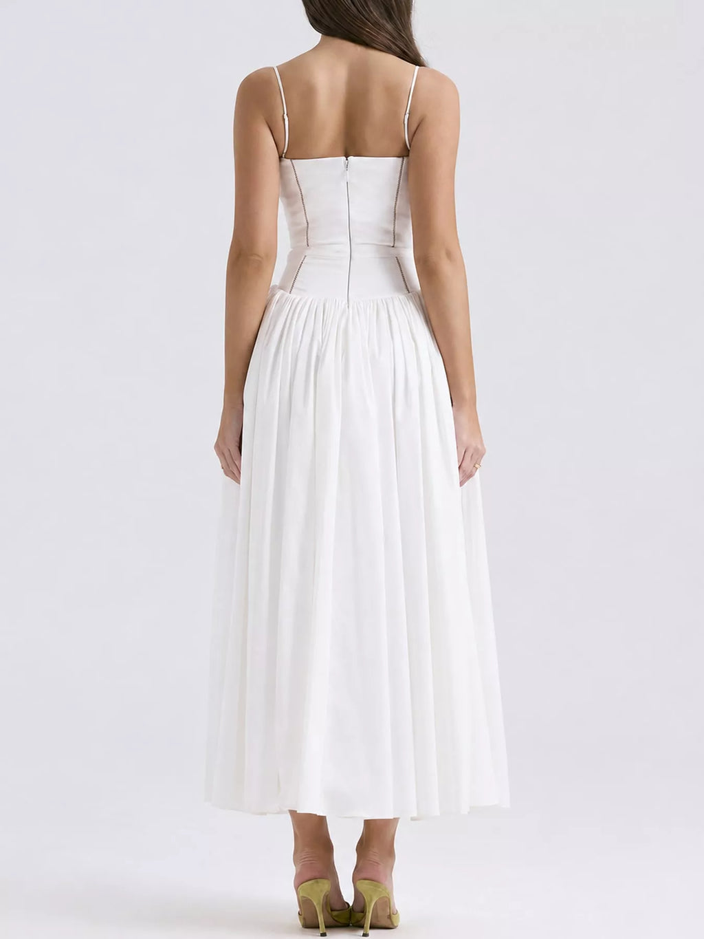 Floral Spaghetti Straps Midi Dress (7)