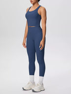 Scoop Neck Tank High-waisted Leggings Active Set (2)