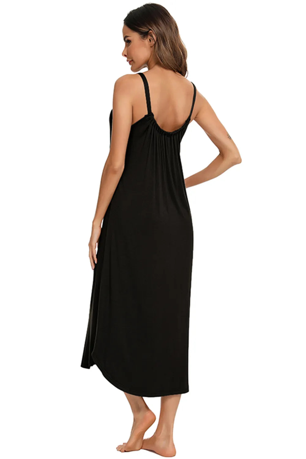V-neck Midi Lounge Dress (8)