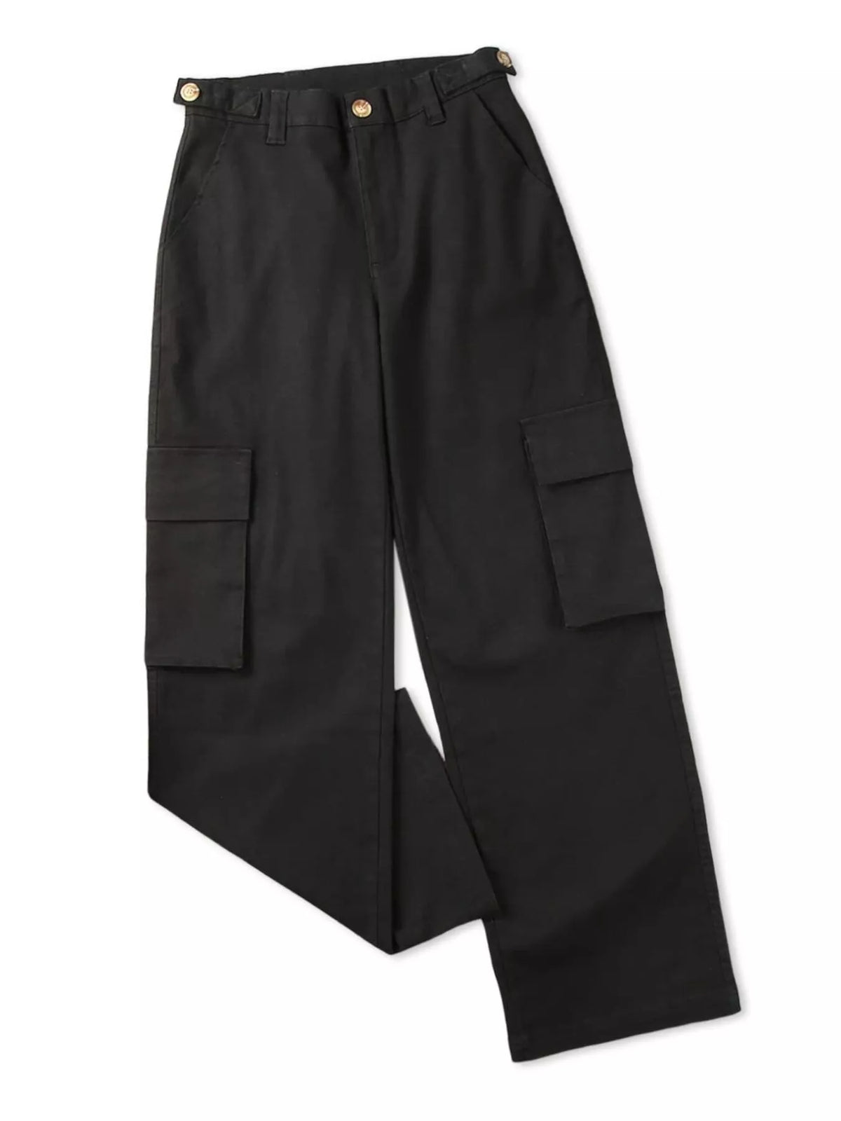 High-waisted Wide Leg Cargo Jeans (2)