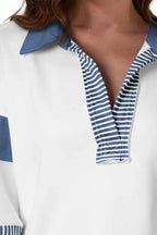 Collared Neck Long Sleeve Sweatshirt (2)