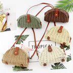 Semicircular Mini Straw Bag photo 4
